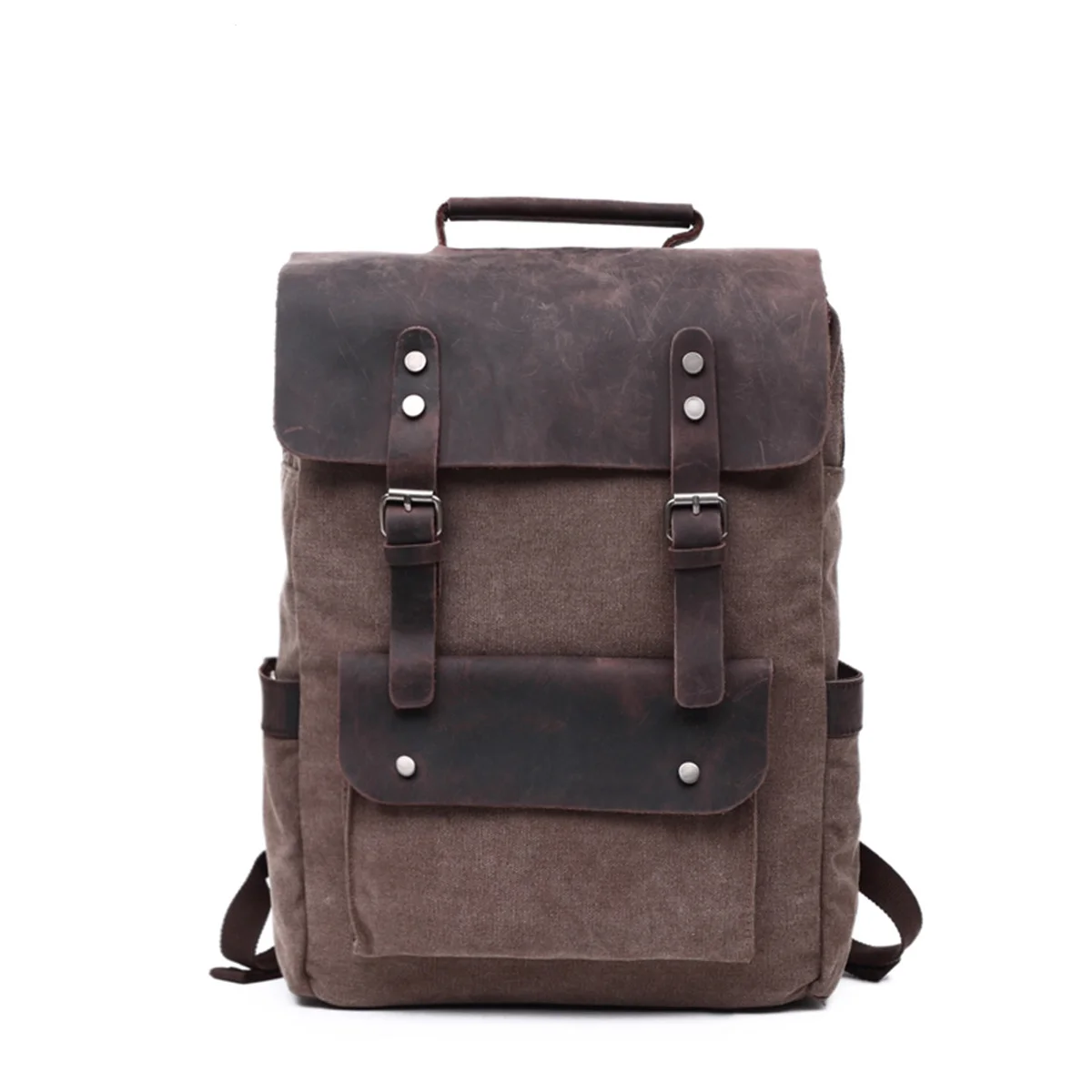 Plecak szkolny unisex z płótna – Leather Backpack Vintage recenzja i cena