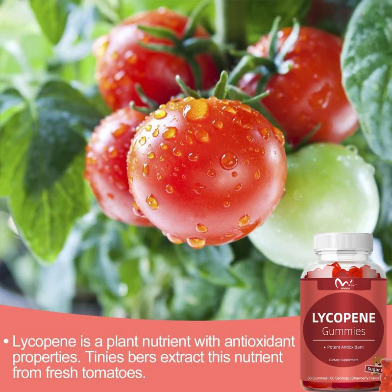 Lycopene 60 gummies, Lycopene 40 mg, Prostate and Heart Health, Tomato Fruit Extract, Strong Antioxidant