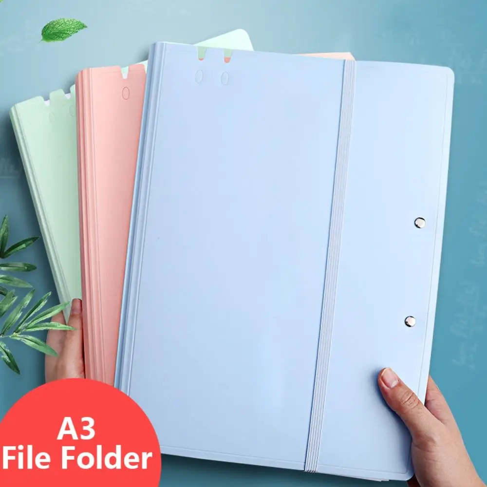 

Multifunctional Strap Design A3 File Folder Multifunction Exam Paper Storage Clip Document Classification Organizer Students