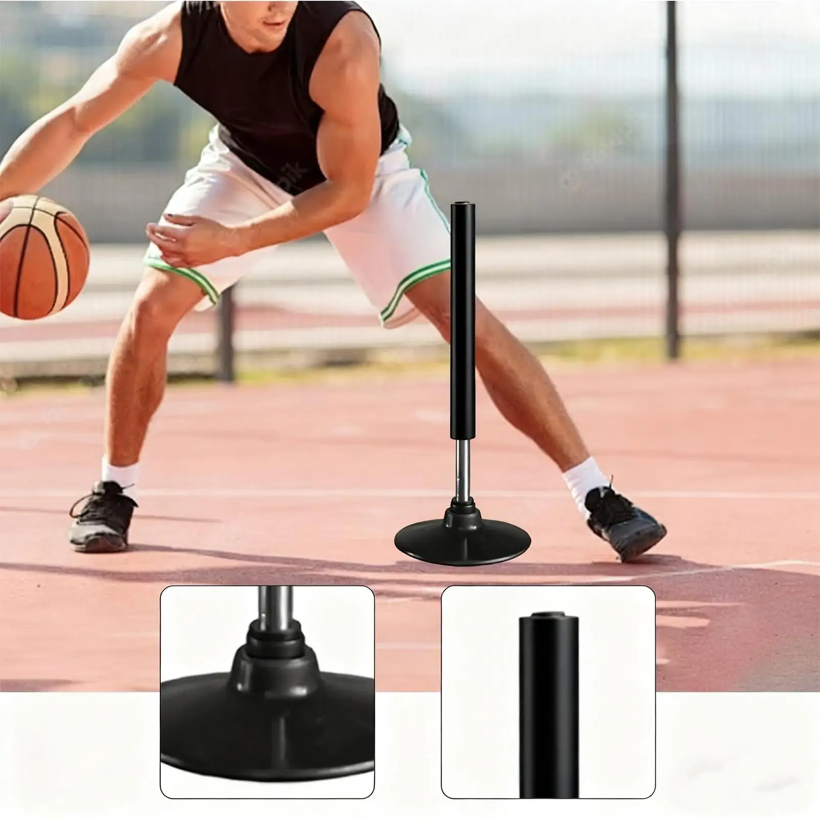 أقطاب تدريب كرة القدم 24 بوصة معدات تدريب أجيليتي مع حقيبة حمل إعداد سريع مخاريط رياضية لتدريبات كرة القدم واللياقة البدنية