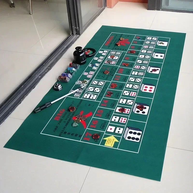 180x90cm Collapsible Dice Game Tablecloth Casino Non-woven Tablecloth Beautifully Printed Non-fading Entertainment Accessories