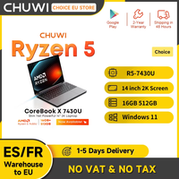 CHUWI CoreBook X  AMD R5-7430U Business Laptop 6 Cores 14.1 inch 2K IPS Screen 16GB DDR4 RAM 512GB SSD UP to 4.3 Ghz Notebook