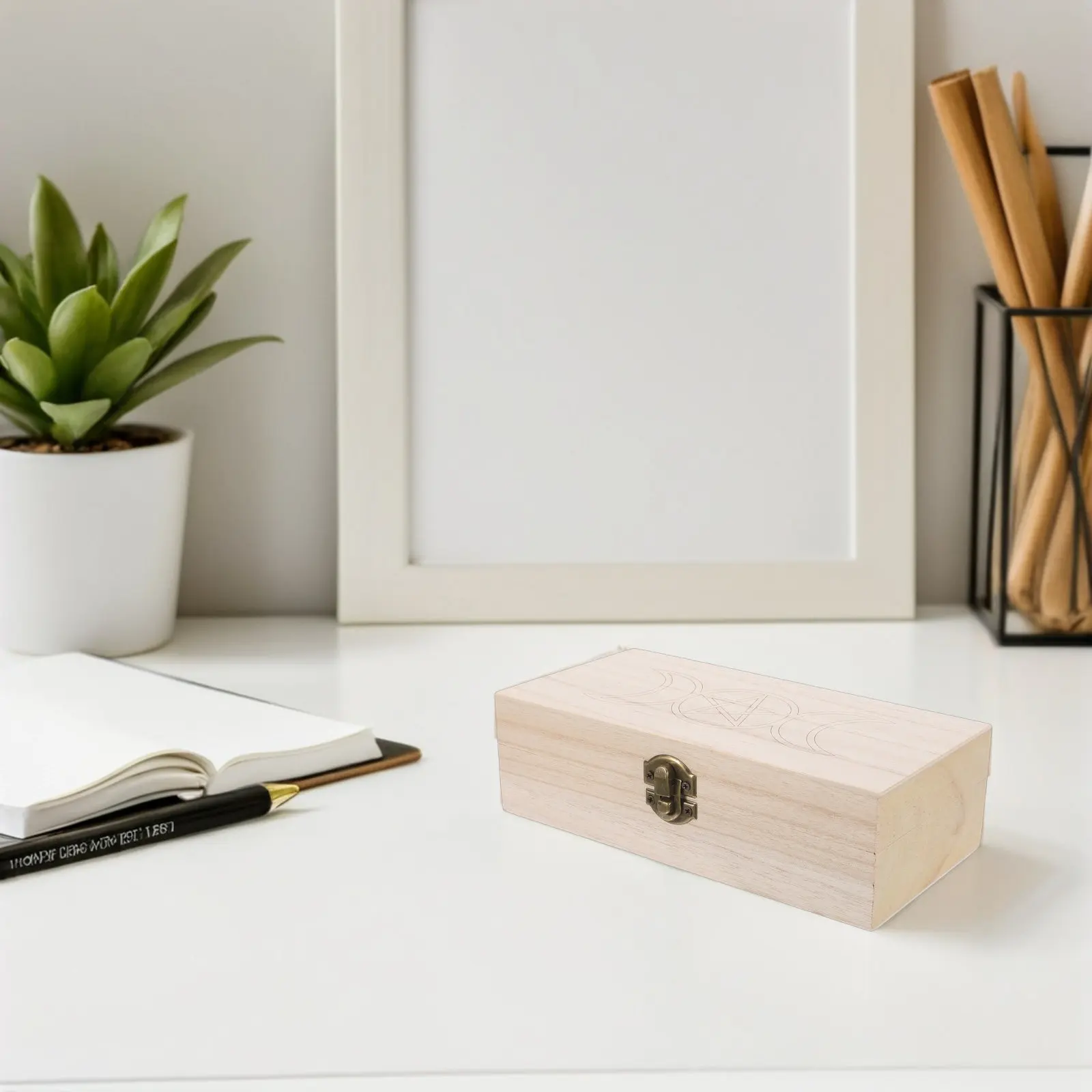Caja de Almacenamiento para Cartas del Tarot, Caja Decorativa de Madera, Organizador de Joyas, Caja de Recuerdos Rectangular para Guardar Objetos, Fotos y Recuerdos