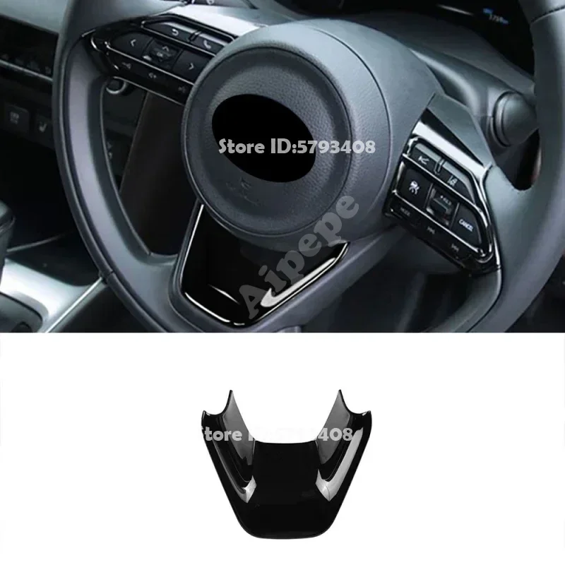 For Toyota Yaris Yaris Cross Aqua Sienta 2020 2021 2022 ABS Red Black Carbon Fiber Car Steering Wheel Decoration Cover Stickers image 3