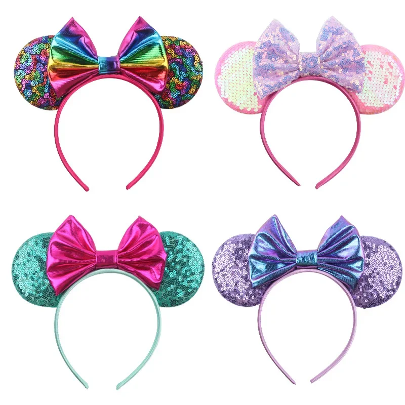 2024 Hot Sales Theme Mouse Ears Headband Girls Sequins 5