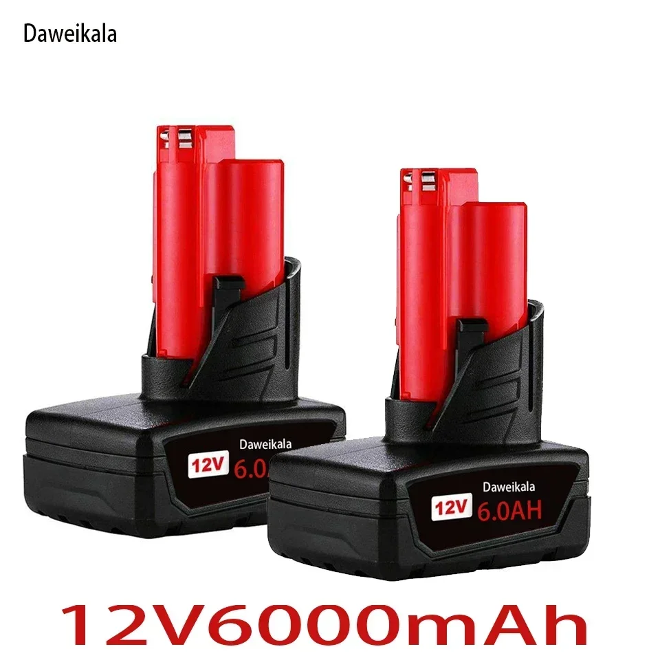 

TURPOW 12V 6000MAH rechargeable battery for Milwaukee M12 XC cordless tool 48-11-2402 48-11-2411 battery 48-11-2401 MIL-12A-L