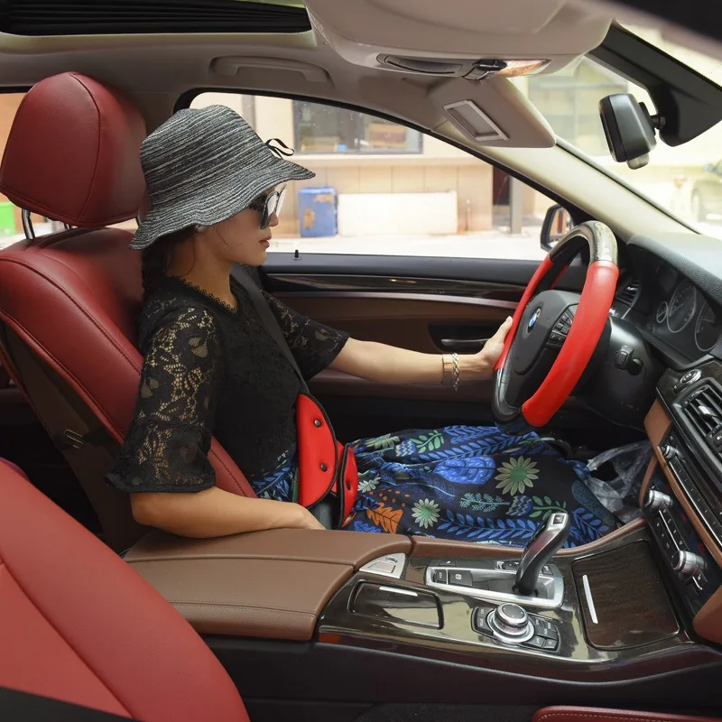 1 قطعة عشوائي قابل للتعديل مقعد السيارة حزام وسادة لينة حزام غطاء سلامة الطفل وسادة حامي مقعد السيارة محول للطفل النساء