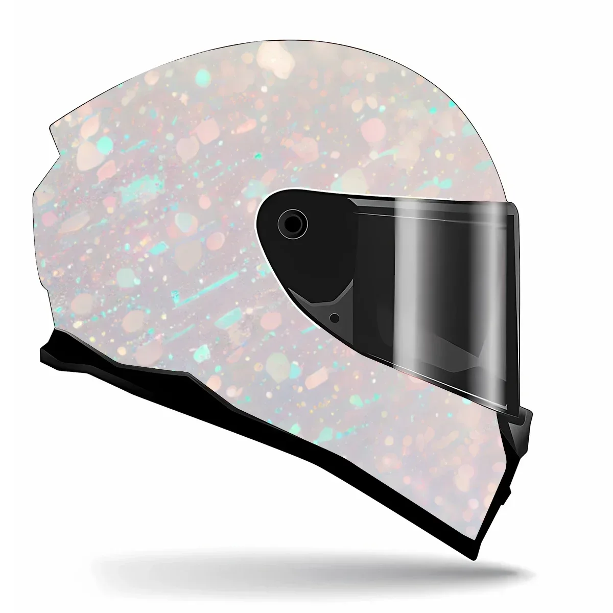 Shimmery Dreamy Pattern Full Helmet Wrap Sticker Motorcycle Helmet Racing Graphic Decal Vinyl Wrap Helmet Decorative Sticker