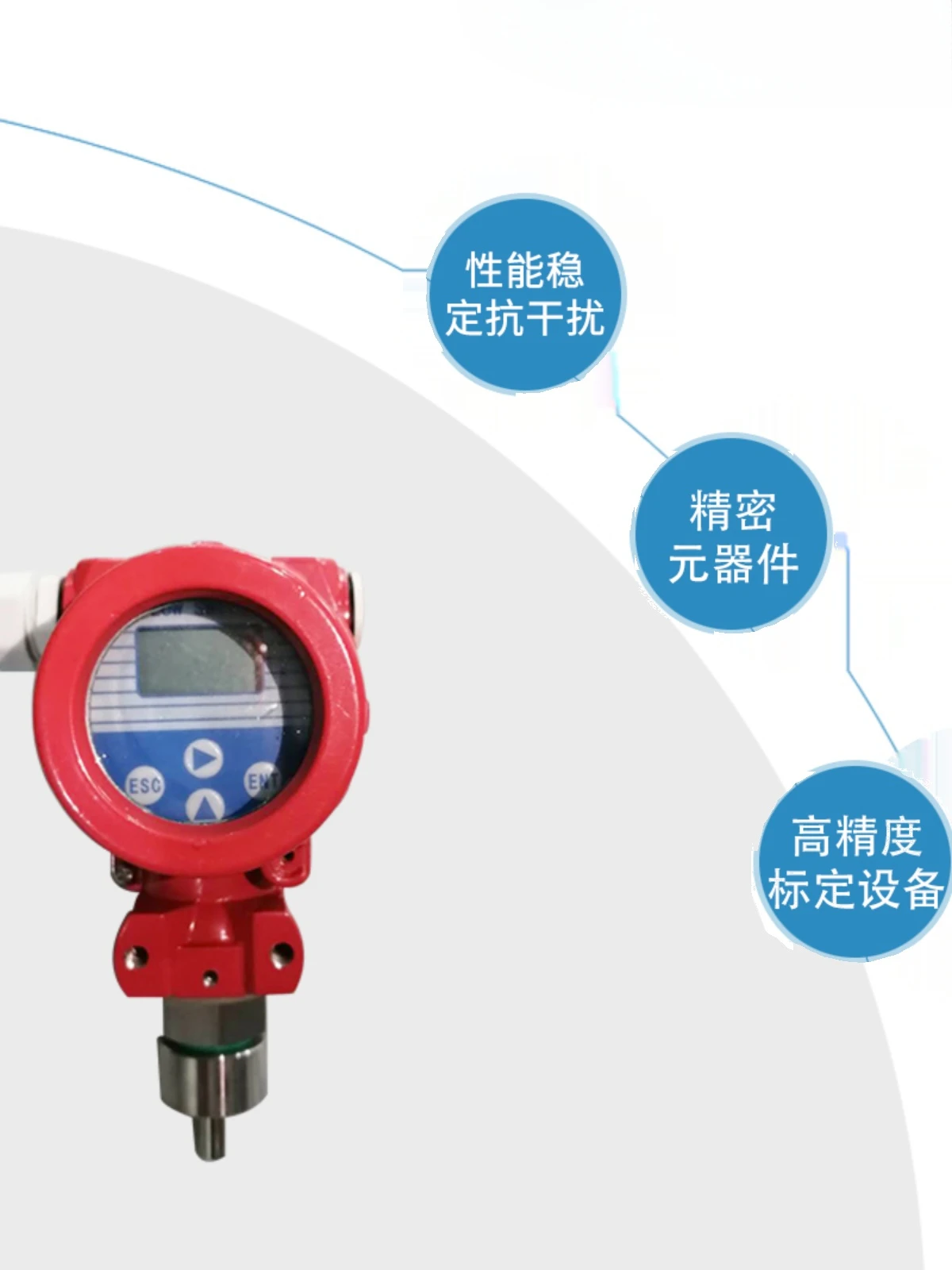 Gas, liquid thermal conductivity flow switch DN20-D100