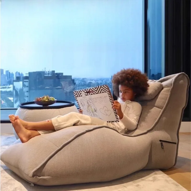Lying and sleeping bean bag balcony lying single double recliner tatami bedroom net