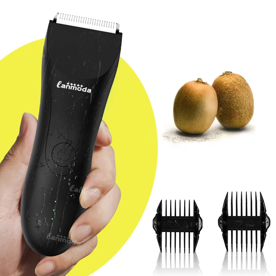 Electric Shaver Clipper for Men Hair Cutting Machine Body Groin Hair Trimmer Waterproof Shaver Groomer for Pubic Hair Manscaping