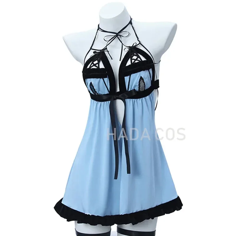 NewNieR RepliCant Kaine أزياء تنكرية للبالغين بدلة سباحة مثيرة للنساء فستان حفلات الهالوين كرنفال فضي Ha DB2