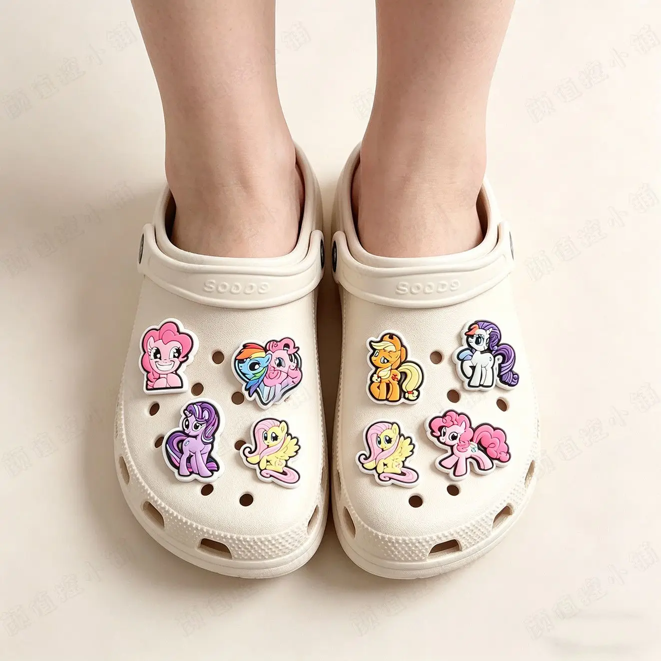 5-10pcs My Little Pony Shoe Charms Cute Student Cartoon Decorative Buckles Removable Crocs DIY Accessories view 5