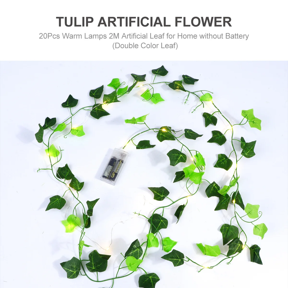 

20Pcs Green Leaf Vine Light String LED Lamps Energy-Saving for Home Garden Wedding Festival Party Decorative Lights