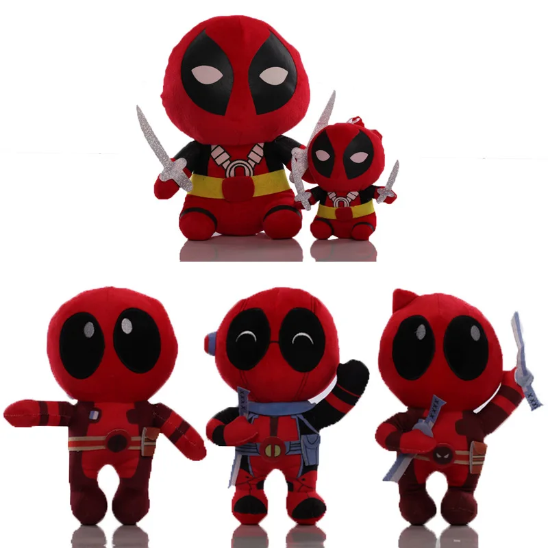 New Marvel Deadpool Toys Cartoon Action Figures Ornament Soft Dolls Pendant Decor Kids Birthday Gifts Kawaii Xmas Present