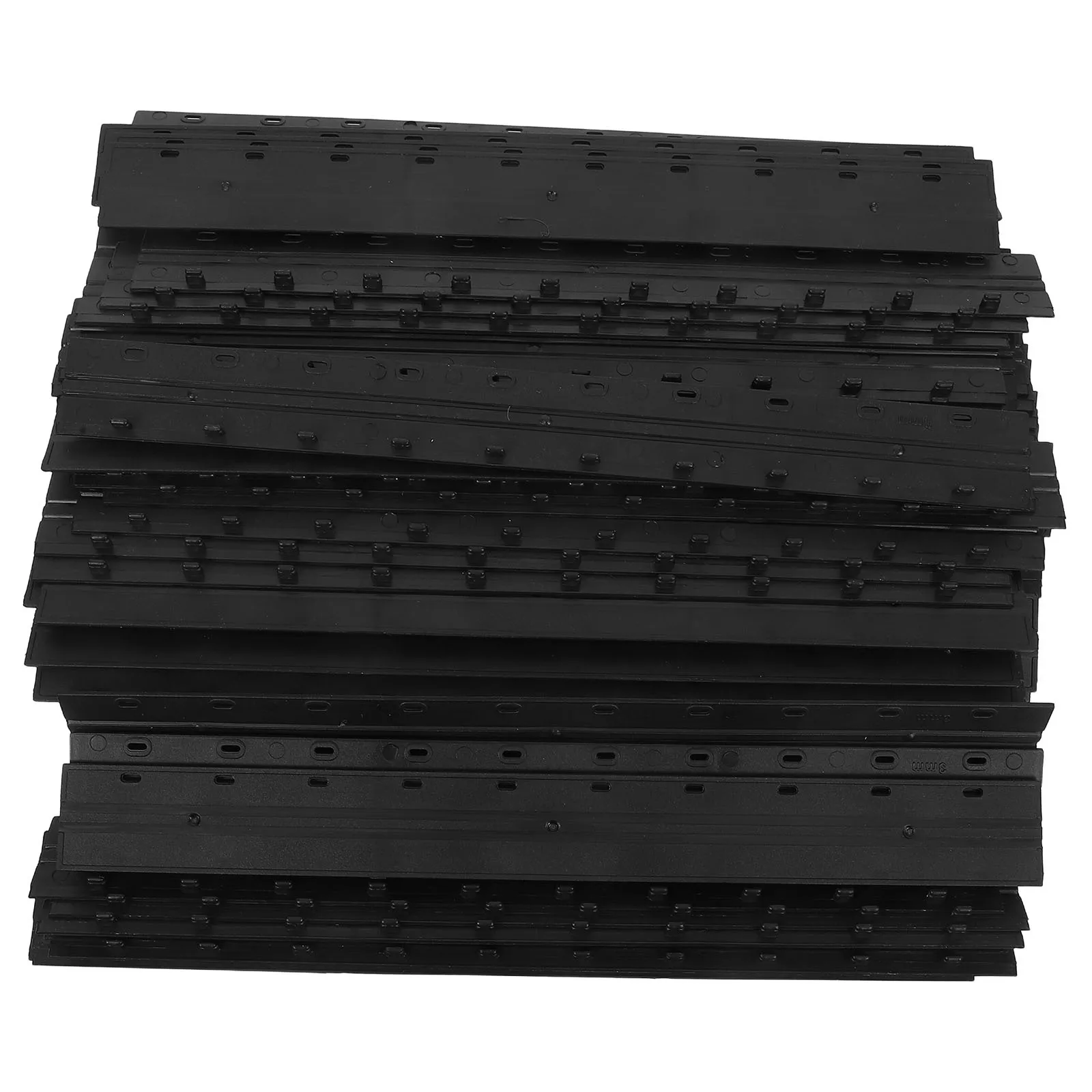 100pcs Plastic Bars 11.8X1.4X0.4 Inch For Paper Files Organizer File Grip Office Paper Clamp Document Strips Report Cover