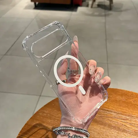 Funda de teléfono acrílica dura transparente de lujo para Google Pixel 11 Pro XL 7 8 9 10 Pro 10A 9A 8A 7A, funda protectora para carga Magsafe