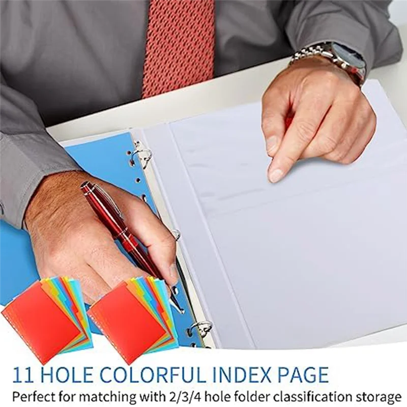 Practical-3 Ring Binder Dividers 5 Colors Plastic Dividers Binder For School Subject Files