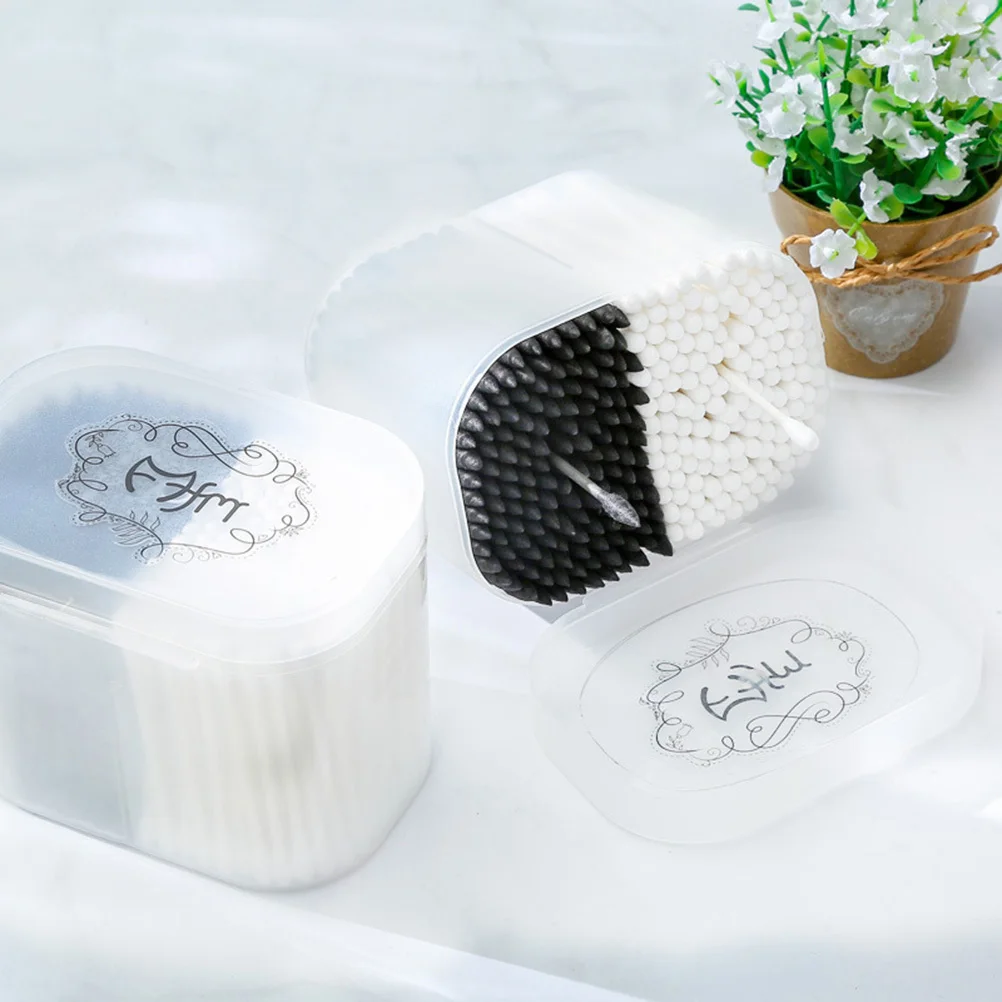 300 قطعة مسحات قطنية مزدوجة مدببة ممتازة يمكن التخلص منها لتنظيف المكياج أدوات متعددة الوظائف آمنة لجميع أنواع البشرة