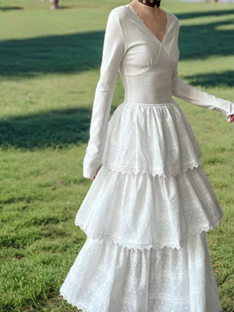 ballet-sle-longue-jupe-gateau-blanche-taille-haute-coton-vacances-dr-desert-prairie-vaion-tenue-lourde-couche-de-base-fee-dr