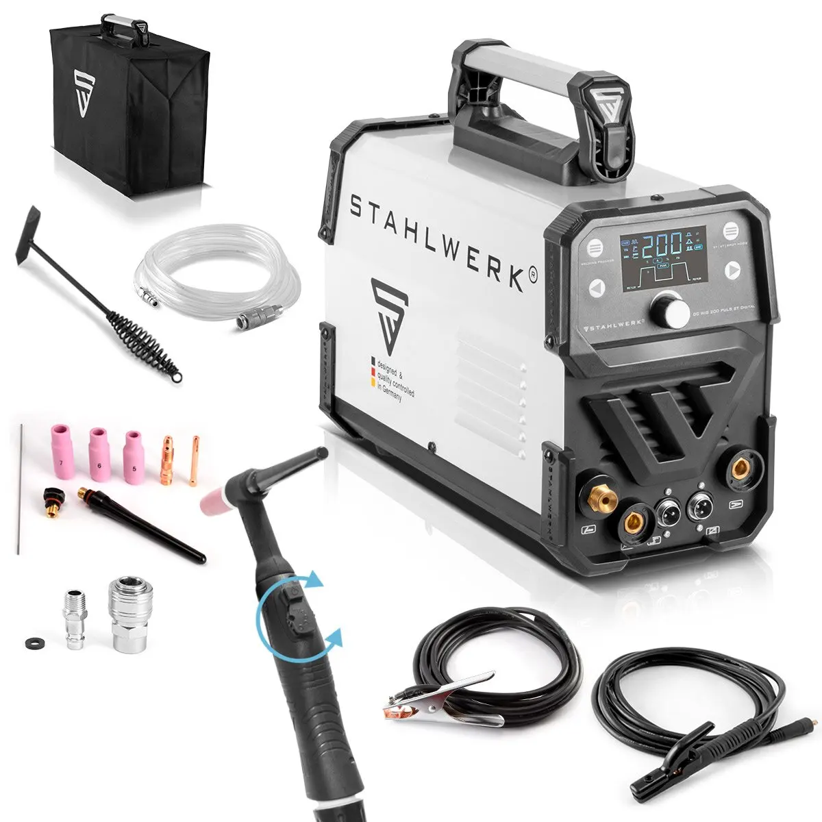 آلة لحام Stahlwerk TIG200P DC TIG، MMA، Pulse 3in1 ماكينة لحام محمولة متعددة الوظائف #6