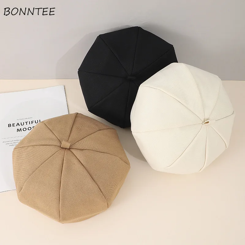 

Berets Women Simple New Arrival Popular Fashion All-match Korean Style Four Seasons Best Friend College Young Female Leisure Ins