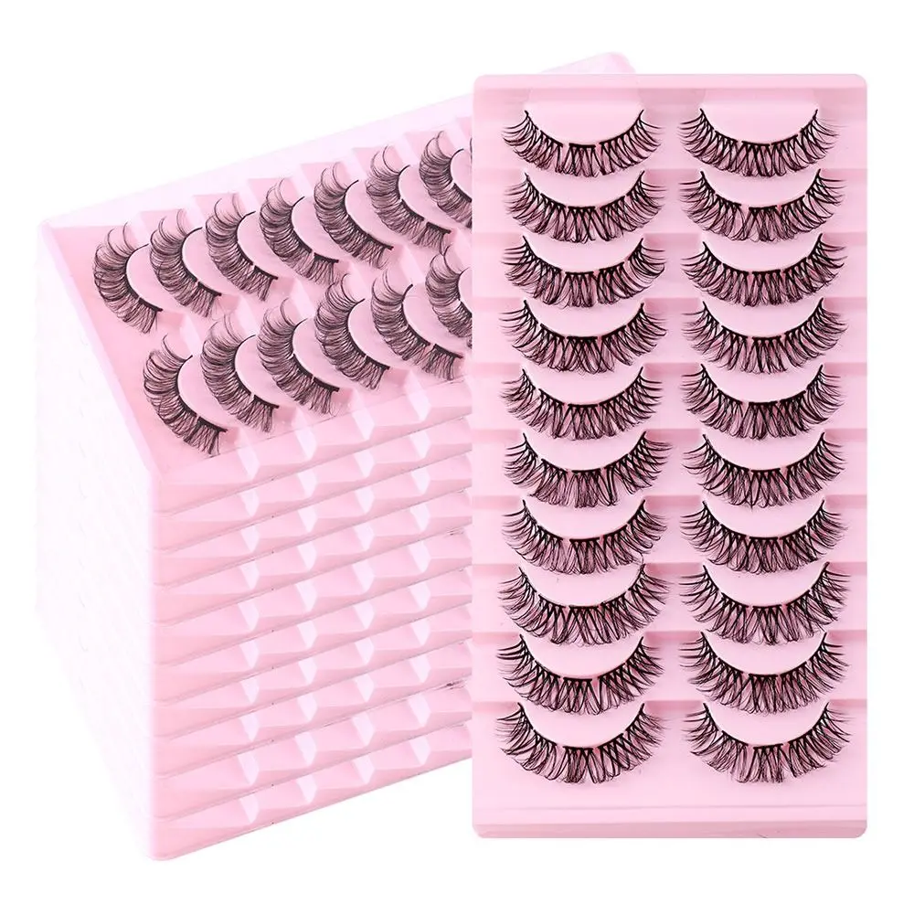 

10 Pairs Fluffy Eyelashes False Eyelashes Look Like Extensions Cluster Lashes lash clusters wispy Individual Lashes