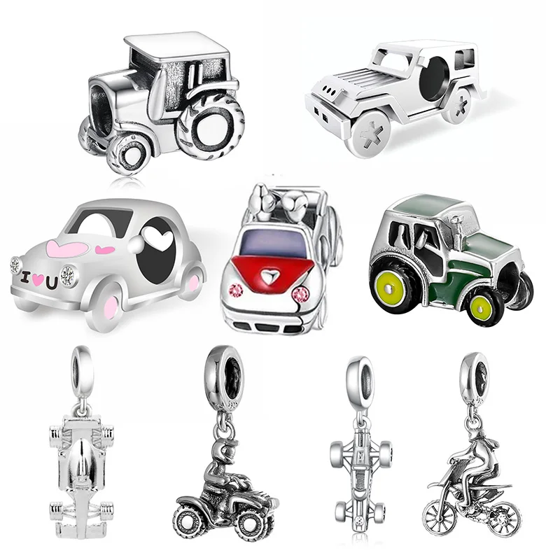 Fit Original Charm Bracelet Necklace 925 Sterling Silver Classical Farmer Farming Tractor Beads For Making Women Berloque DIY