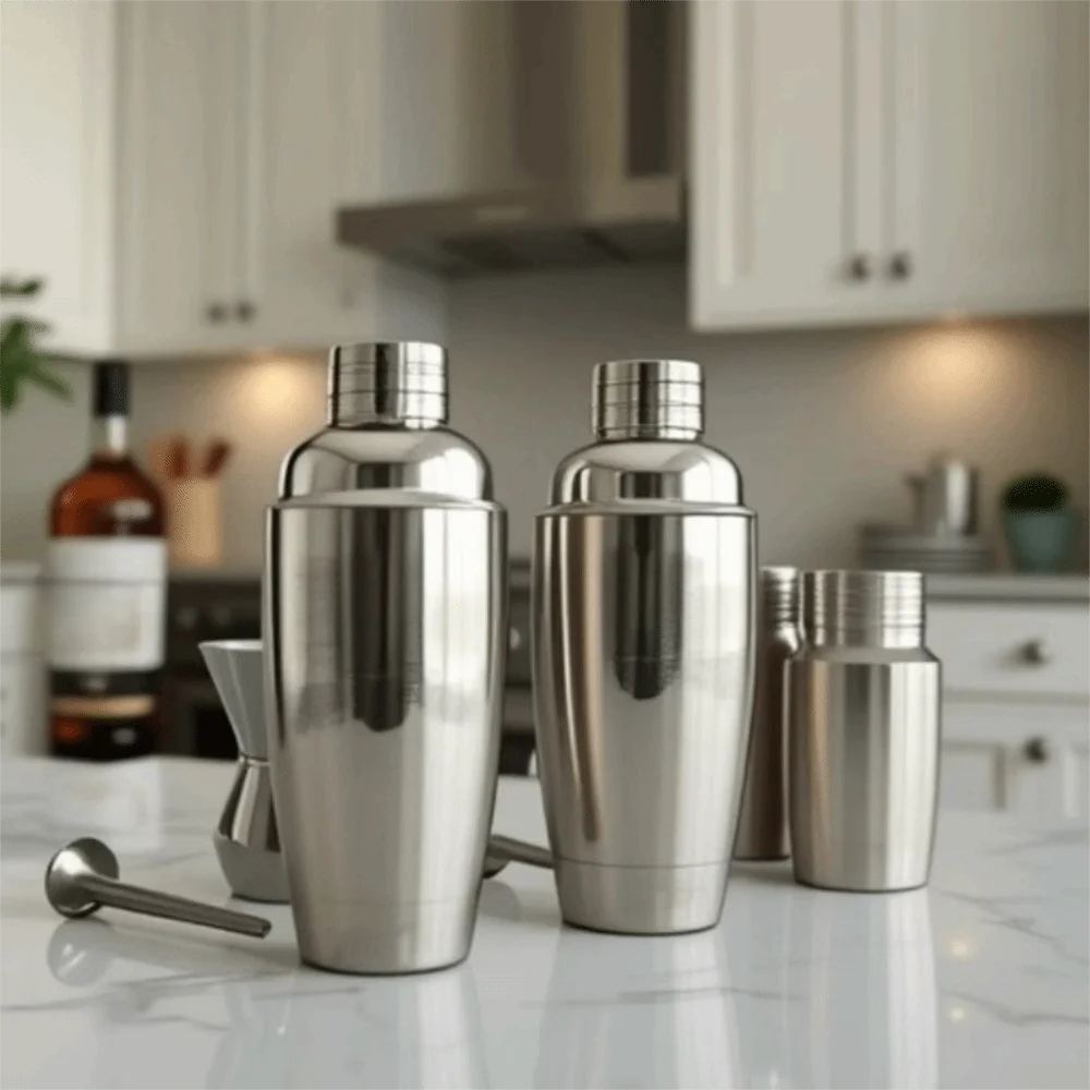 250/350/550/750ml Cocktail Wobble Cup Stainless Steel Leakproof Martini Mixing Bottle Heavy Duty Food Grade Bartending Tools