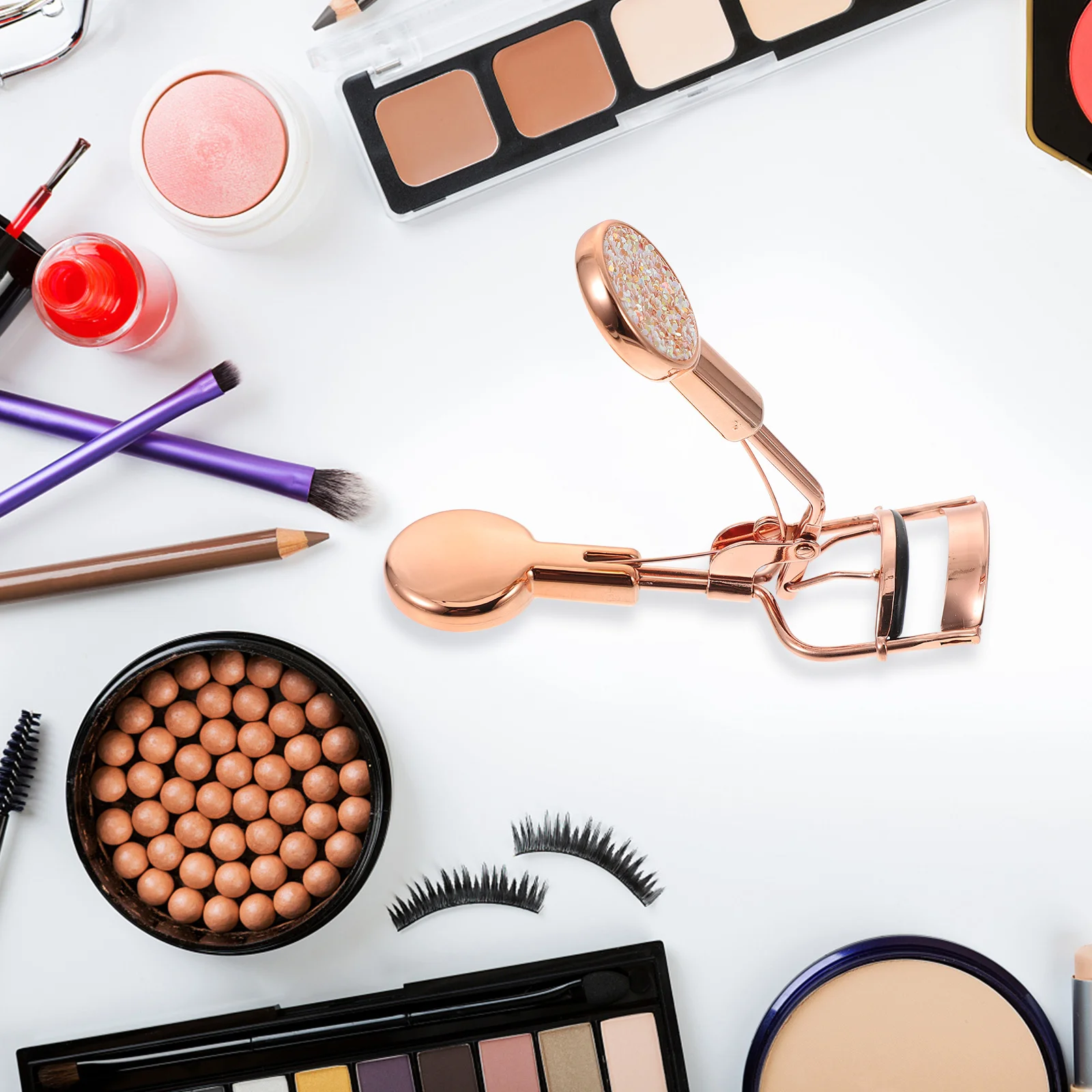 

Premium Eyelash Curler Glitter Design Sturdy Stainless Steel Easy to Use Handheld Eyelash Clamps for Perfect Makeup Look Daily