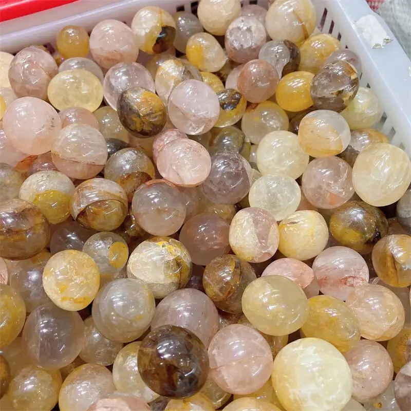 

500g Natural Fire Quartz Hematoid Tumbled Irregular Shape Crystal Reiki Healing Energy Stone DIY Home Decoration Garden Decor