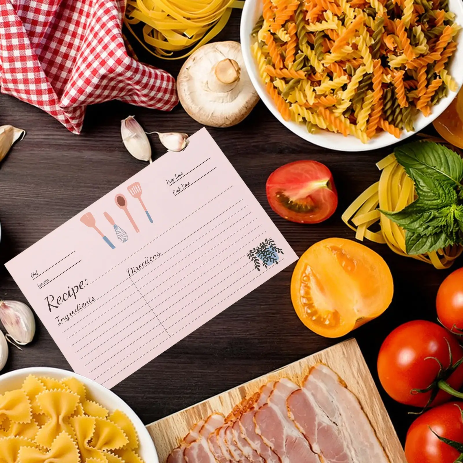 50Pcs Recipe Cards Premium Paper Writing Notepad Compact Food Notes for Dietary Planning Cooking Ideas Journaling Daily Use