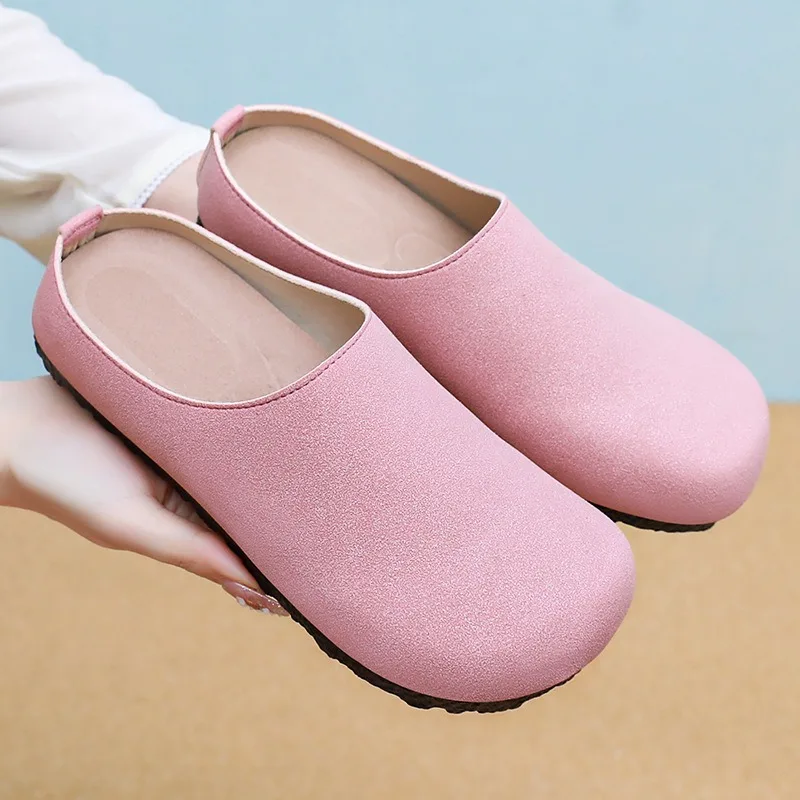 

Women's Slippers Summer Trend New Single Foot Casual Shoe Mouth Lazy Soft Sole Not Tiring Feet Mom Shoes