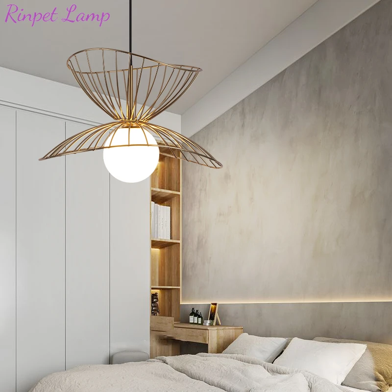 

Minimalist Restaurant Hat Modern Chandelier Dining Room Straw Aisle Entrance Entrance Balcony Bedroom Lighting Pendant Light