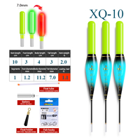 3PCS Luminous Color Change Floats+3 CR425+3 Float Tube+1 Bag Hooks+1 Float Seat Gravity Sensor Electric Nano Buoy Tools Tackle