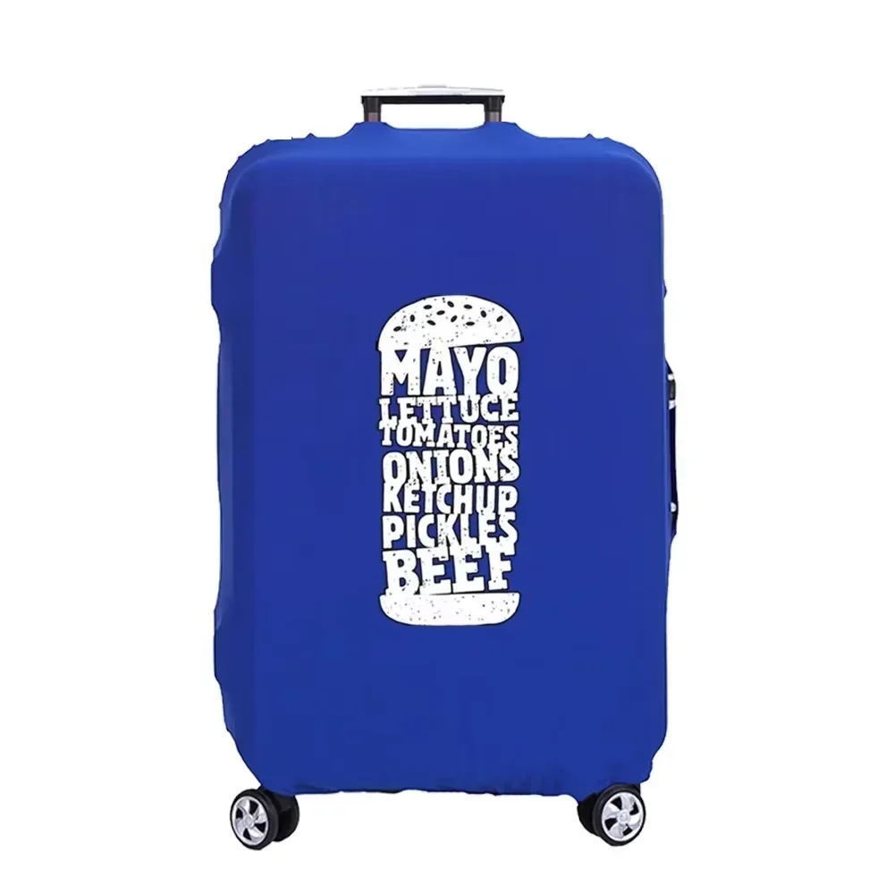 Hamburger Pattern Luggage Case Suitcase Protector Thicker Elastic Dust Covering for 18-32 Inch Trolley  Cover Travel Accessories