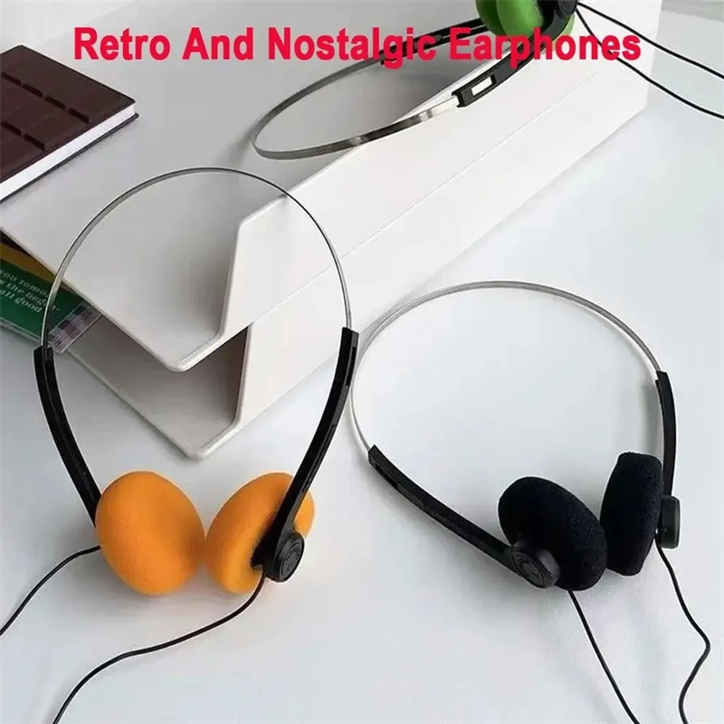 3.5MM Retro Nostalgic Earphones, MP3 Earphones, Personalized Walkman Classic Sports CD Photography Props Wired Headphones image 3
