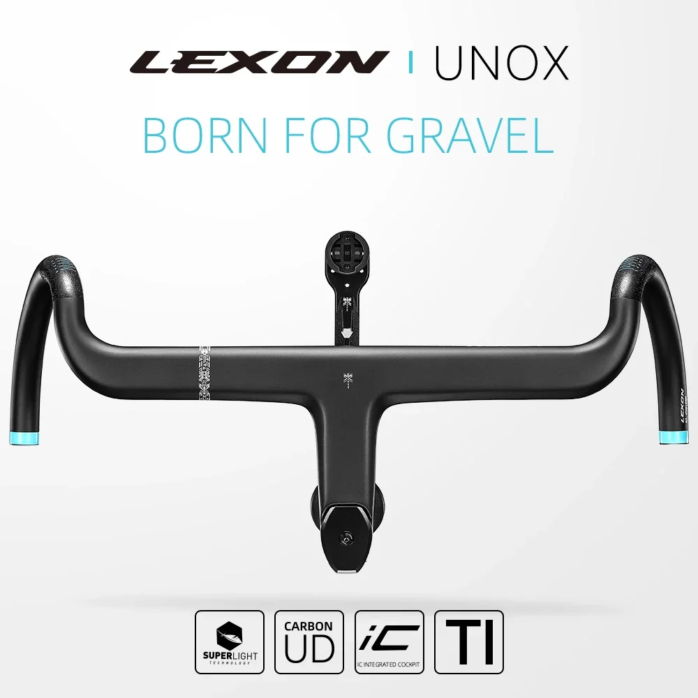 2023 Gravel Handlebar Carbon Fiber UNOX Road Bike Exotropism Handlebar 28.6mm integrated Bicycle Bent Bar Bike Parts