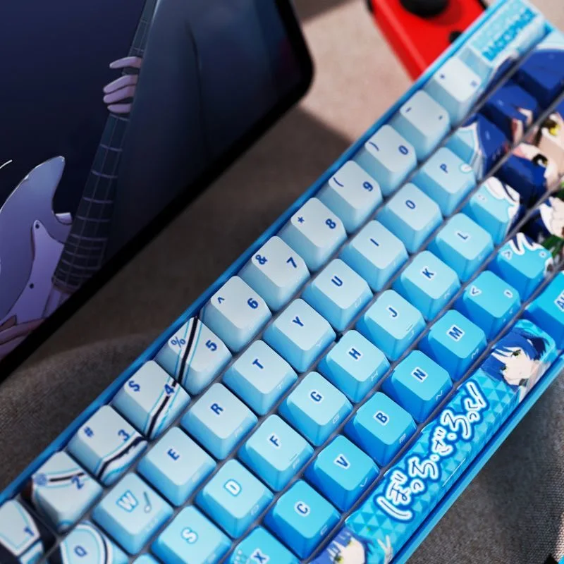 ヤマダリョウ キーキャップ ボッチ・ザ・ロック チリー サイド刻印 光透過 PBT 熱昇華 二次元アニメーション キーキャップ