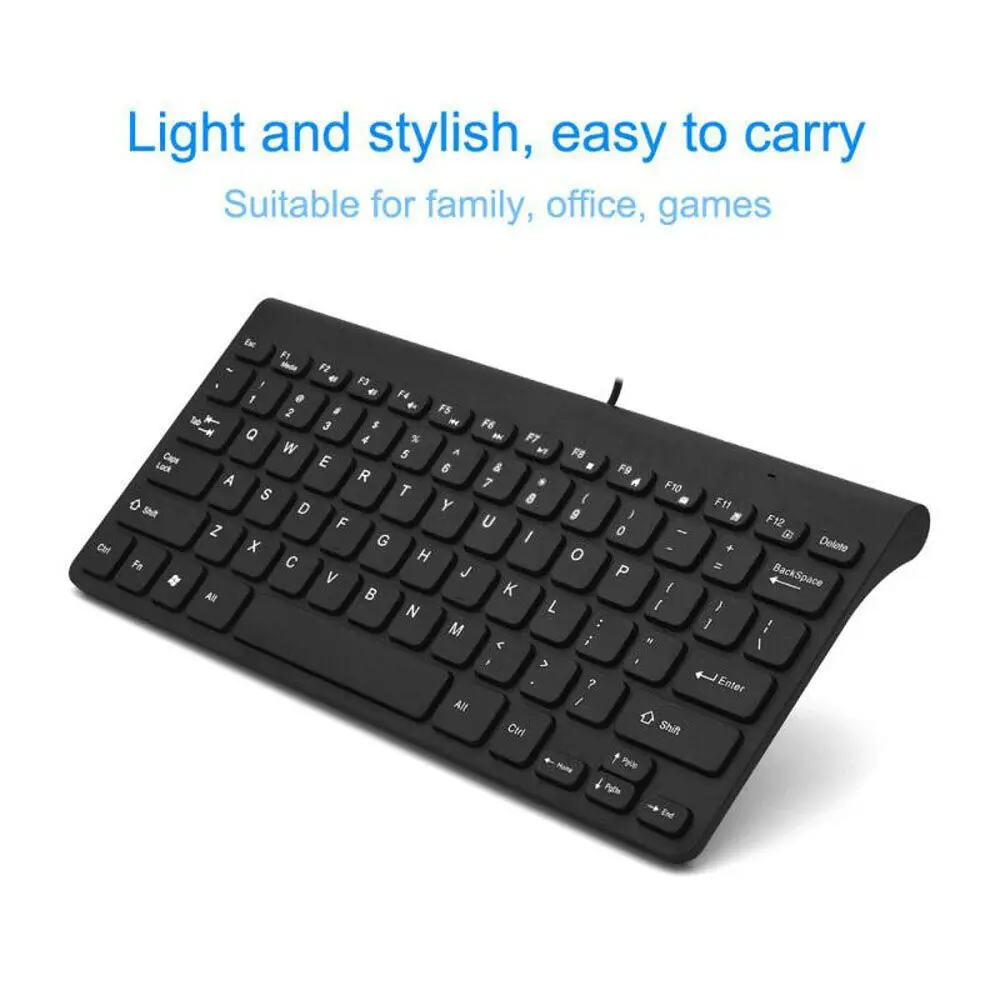 Home Office Compact Wired 78 Key USB Computer Accessories Thin Keyboard Keyboard Computer Peripherals