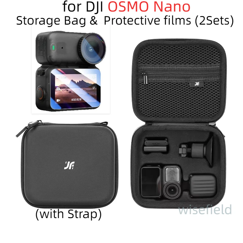 

Сумка для хранения с ремешком для камеры DJI OSMO Nano, водонепроницаемый чехол для переноски NANO, портативный органайзер из полиуретана с 2 комплектами пленок