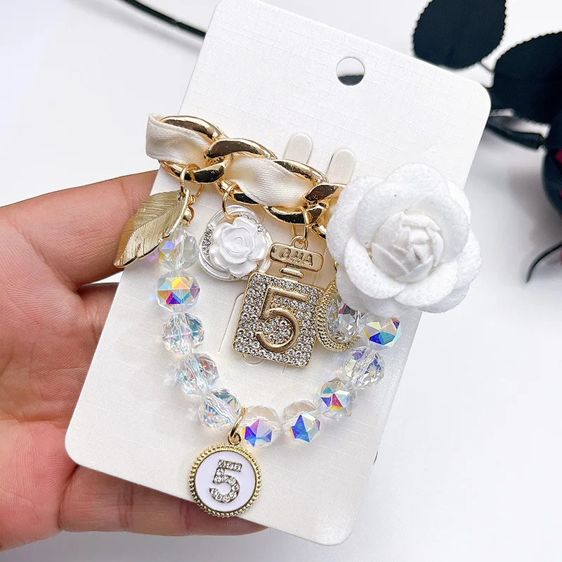 Korean Fashion Camellia Tassel Brooch for Women Sweet Delicate Tie Corsage Mourning Brooch Suit Shirt Collar Pins Accessories