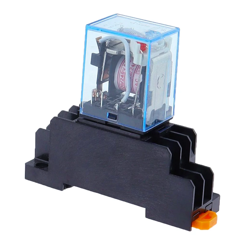 Imagem -04 - Micro Mini Relé com Base de Soquete Uso Geral Dpdt My2p Hh52p My2nj 12v 24v dc 110v 220v Bobina ac 10set