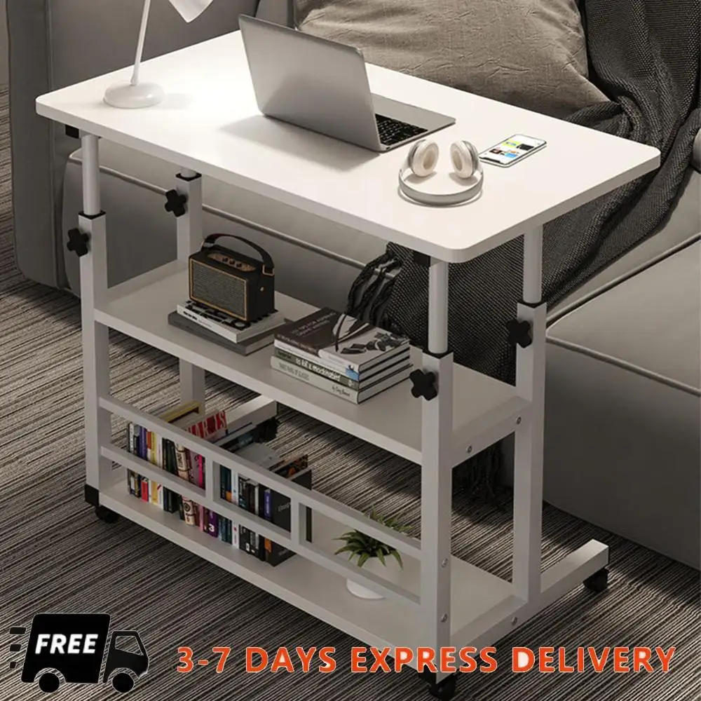 

Height Adjustable Computer Desk with Rolling Wheels Adjustable Bedside Laptop Desk Height Adjustable Laptop Desk for Home Office