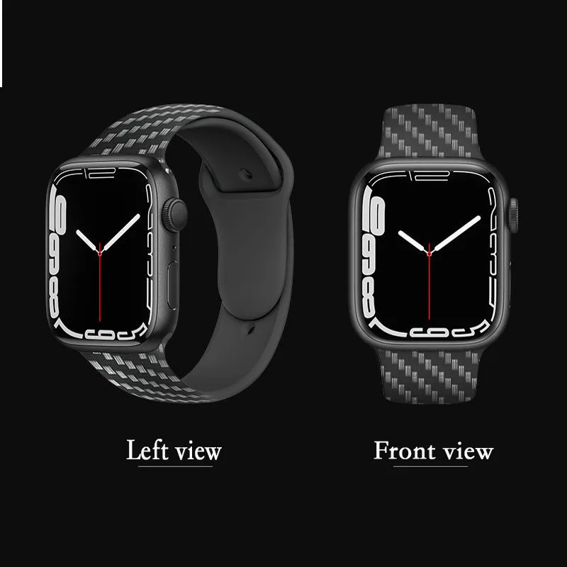 Carbon Fiber Strap For Apple watch band 44mm 45mm 42mm 40mm/38mm/41mm bracelet correa iwatch series 6 5 4 3 SE 7 8 9 ultra 2