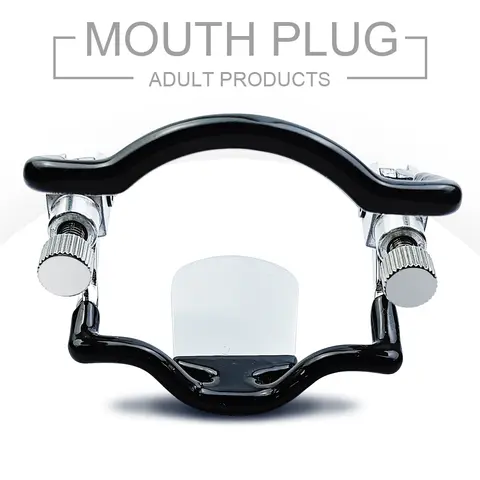 BDSM Stainless steel adjustable mouth plug Slave Deep Throat Gags Restraint Blowjob Gag Mouth bondage Adult Sex Toys for Couples