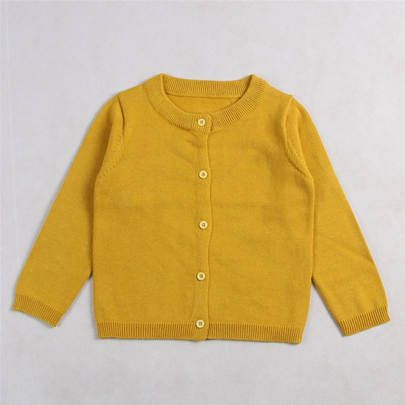 Kids Girls Boys Long Sleeve Solid Color Candy Color Coat Spring Autumn Baby Girls Boys Cardigan Coat Children Clothes Sweaters