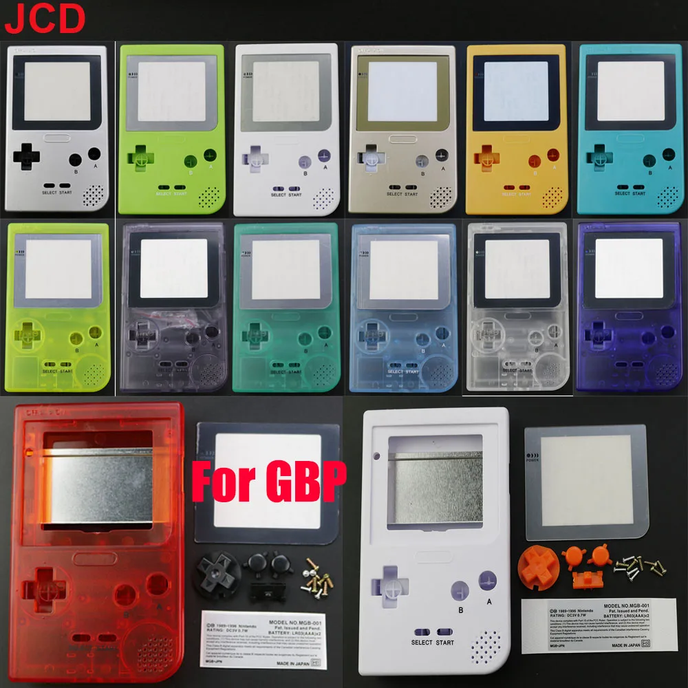 JCD 1pcs Plastic Housing Shell With buttons kit Replacement For GBP Full Case Cover For Gameboy Pocket Game Console