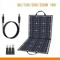 100W 18V Portable Solar Panel 5V USB Foldable Solar Cell Battery Charger Monocrystalline Outdoor Power Supply RV