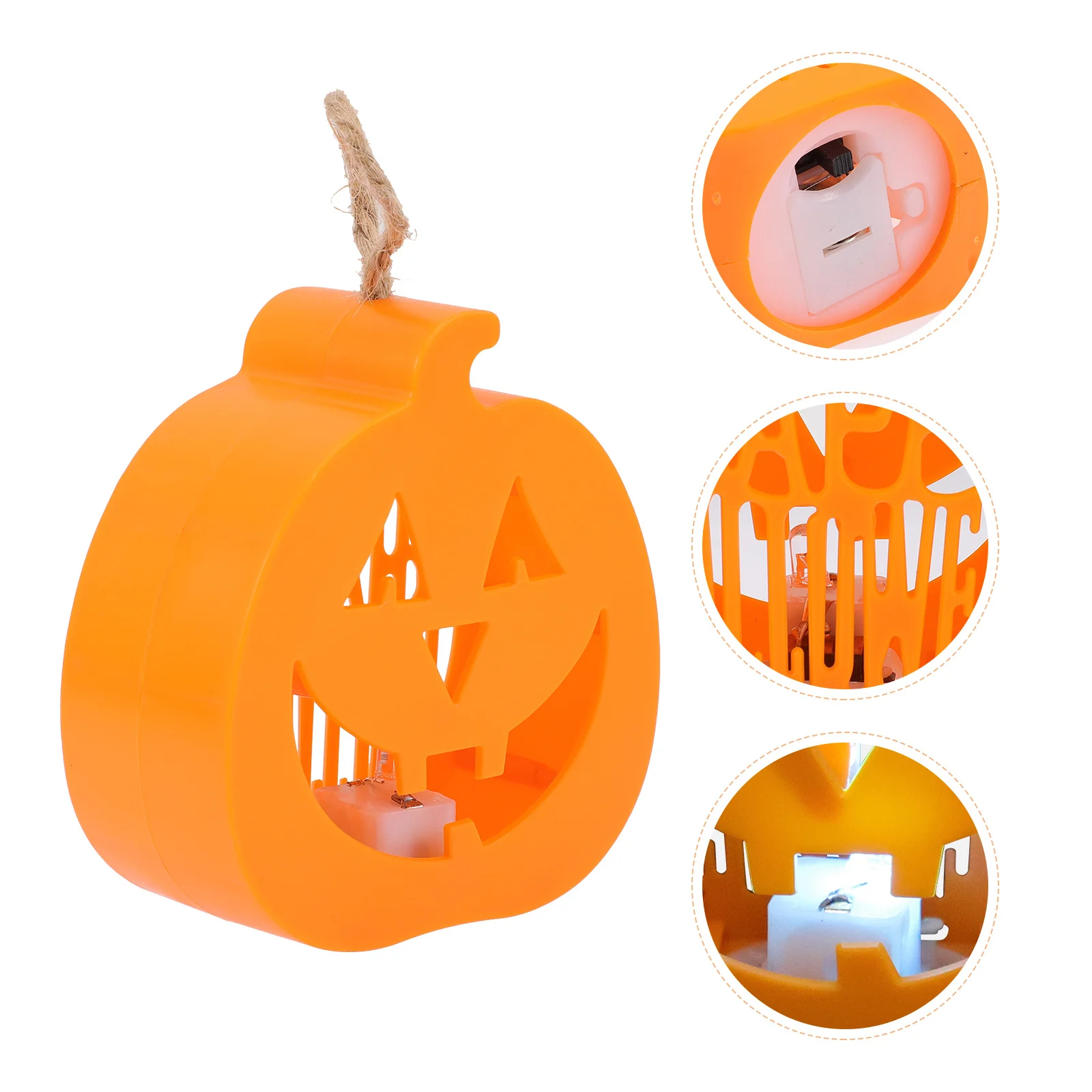 4 pezzi lampada a led decorazione di Halloween portatile decorazione per feste di Halloween luce azionata per regalo di decorazioni da tavolo per feste